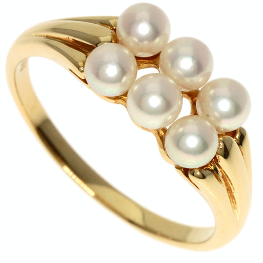 MIKIMOTO Ring 18K Yellow Gold gold Baby Pearl 2 Row