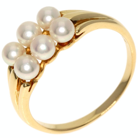 MIKIMOTO Ring 18K Yellow Gold gold Baby Pearl 2 Row