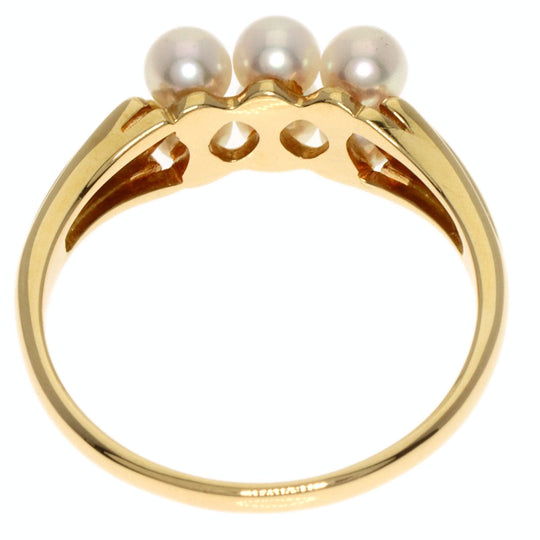 MIKIMOTO Ring 18K Yellow Gold gold Baby Pearl 2 Row