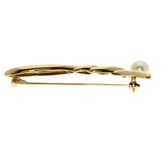 MIKIMOTO Brooch 18K Yellow Gold gold Akoya pearl Pearl Women Used Authentic