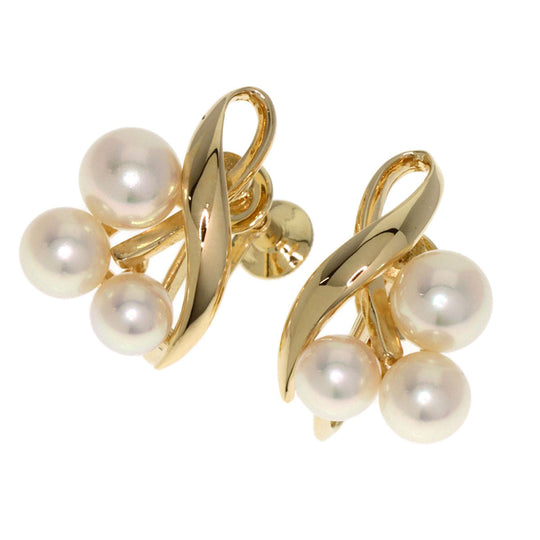MIKIMOTO Earring K14YG gold Pearl