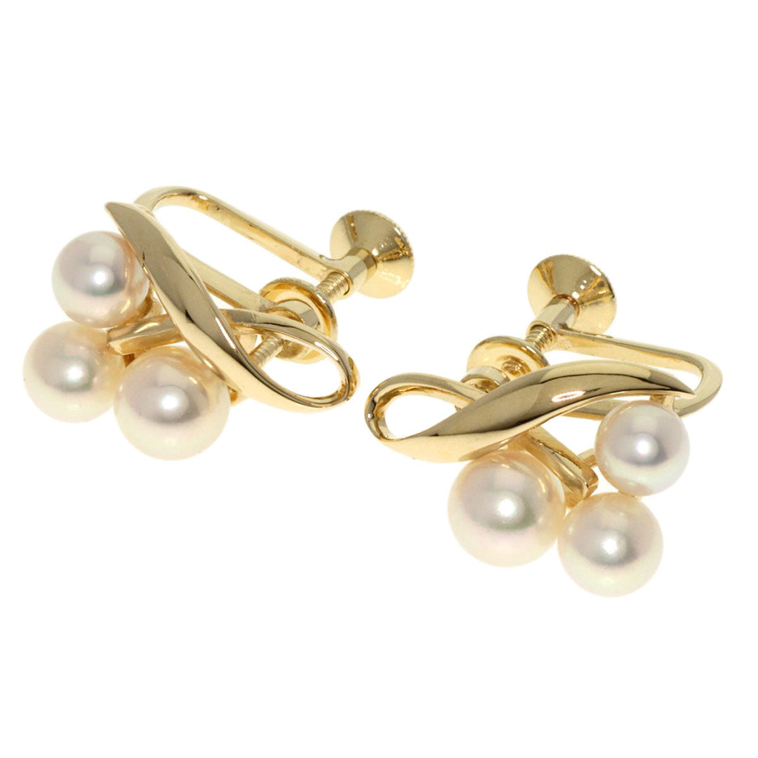 MIKIMOTO Earring K14YG gold Pearl