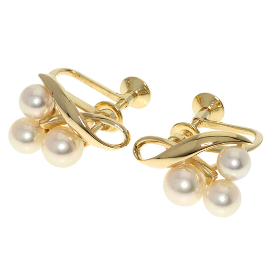 MIKIMOTO Earring K14YG gold Pearl