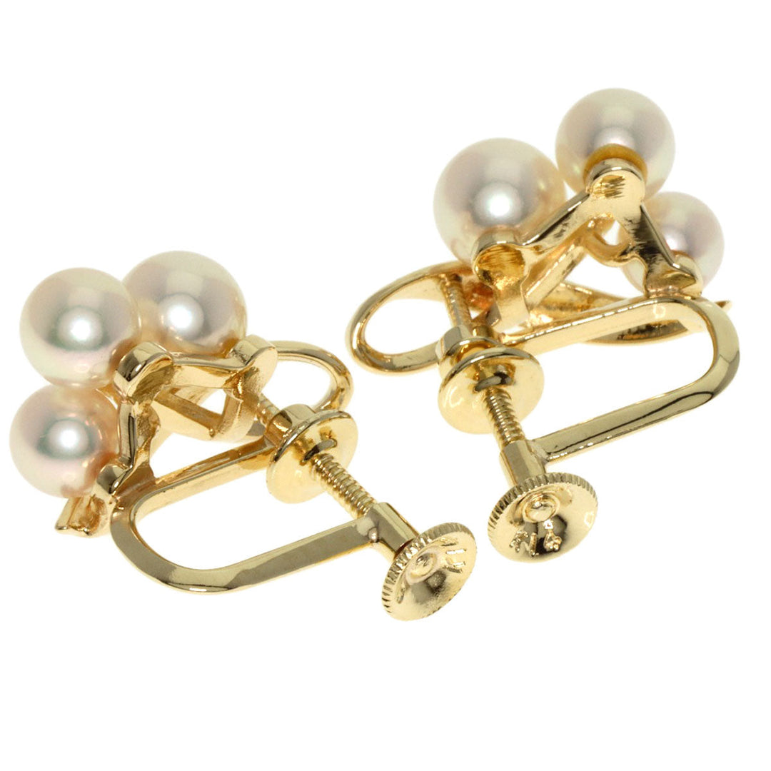 MIKIMOTO Earring K14YG gold Pearl