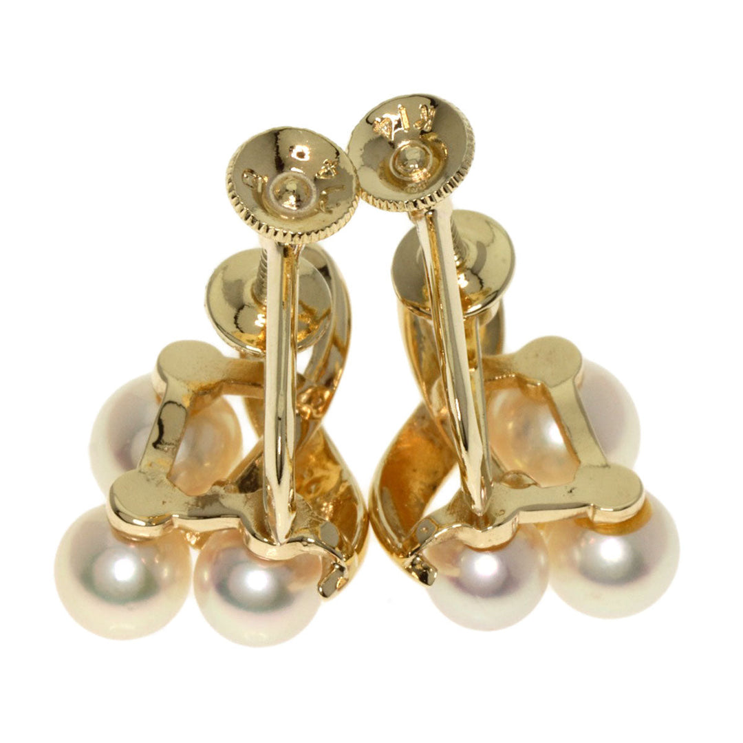 MIKIMOTO Earring K14YG gold Pearl