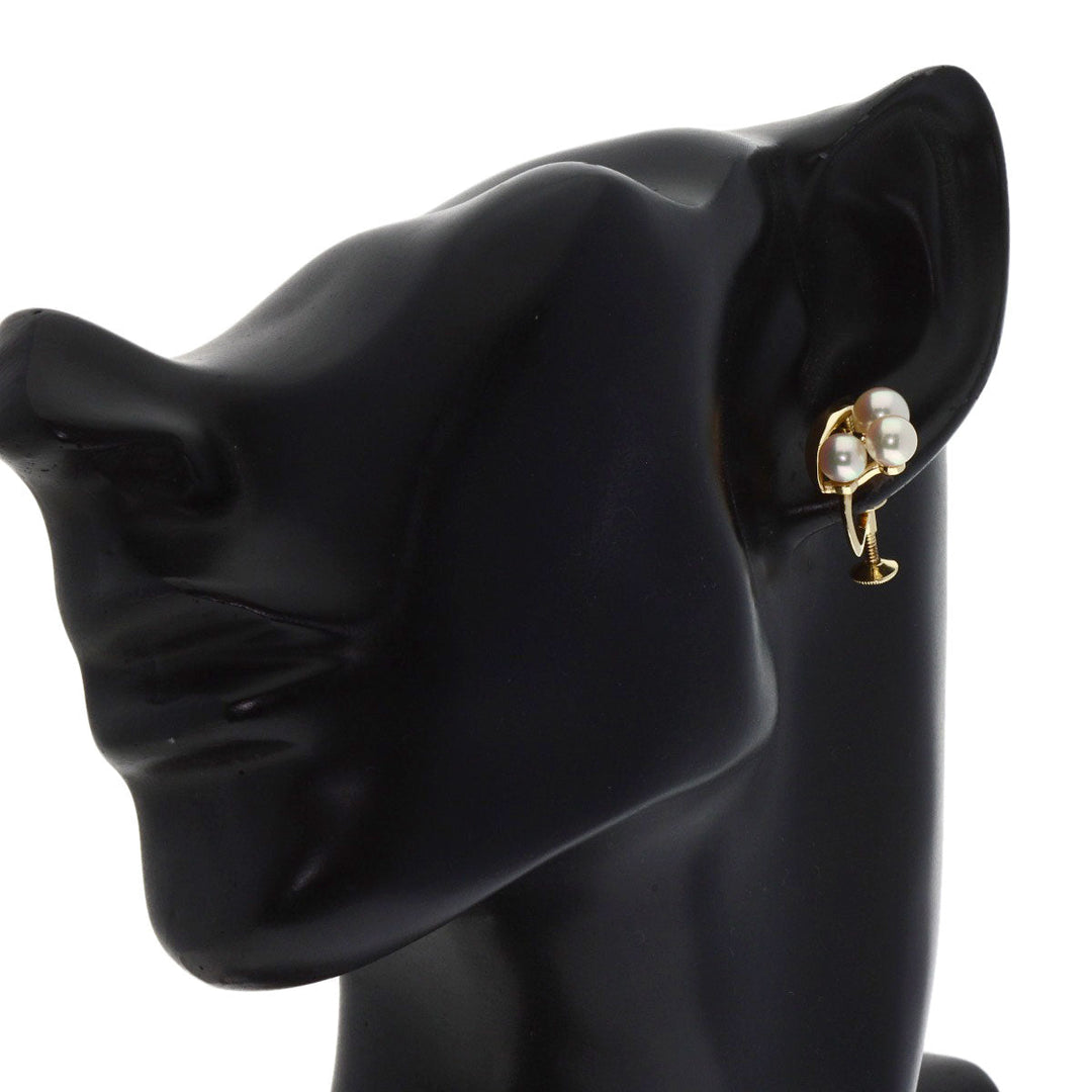 MIKIMOTO Earring K14YG gold Pearl