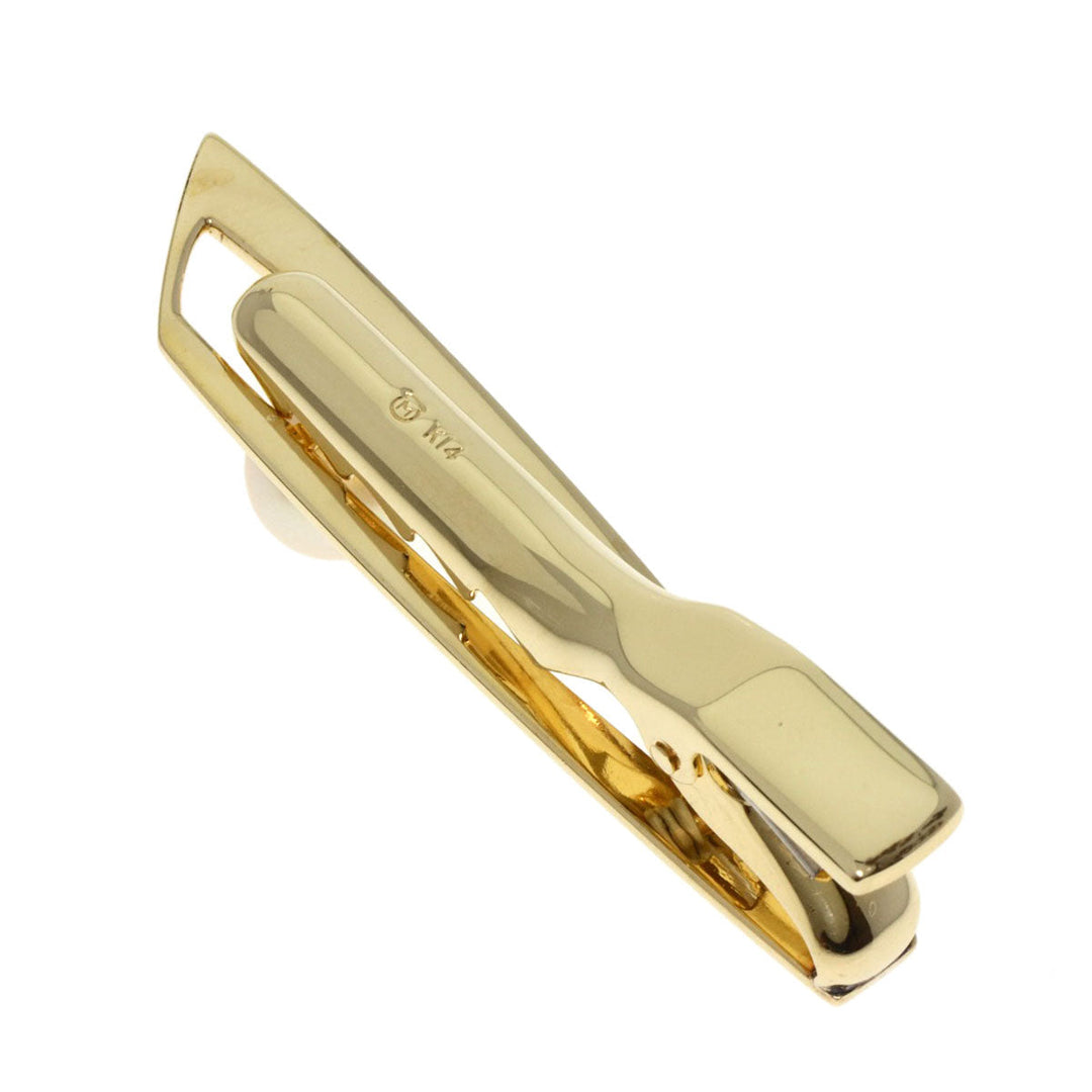 MIKIMOTO Tie pin K14YG gold Akoya Pearl Tie Bar mens Used Authentic