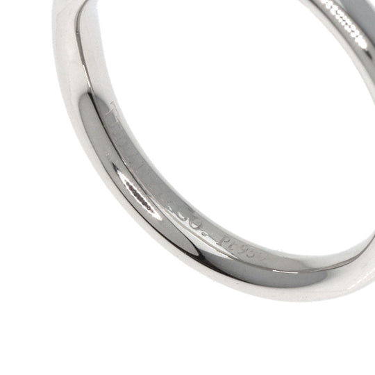 TIFFANY&Co. Ring PT950 Silver Curved Band 1P Diamond Women Used Authentic