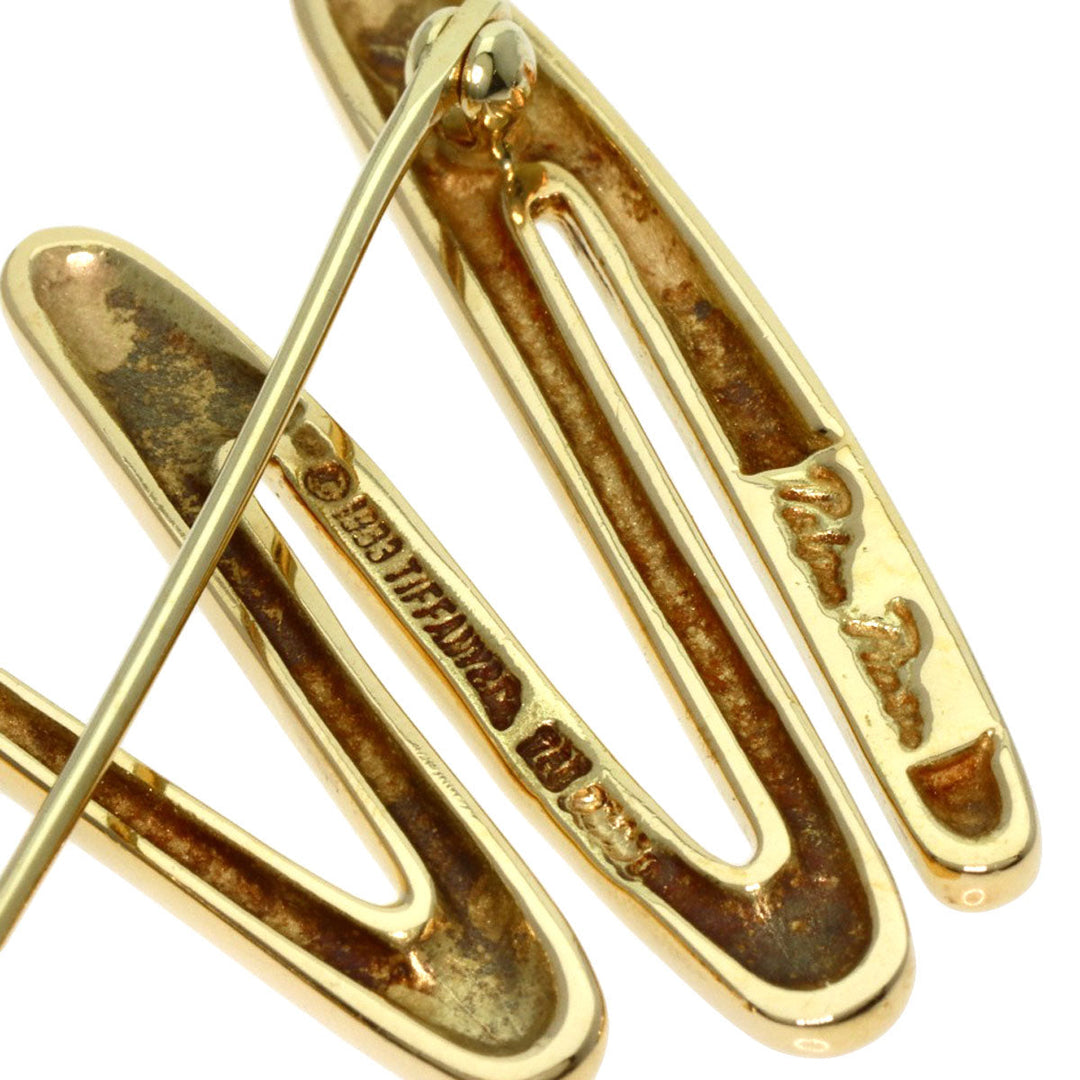 TIFFANY&Co. Brooch 18K Yellow Gold gold Scribble Diamond Women Used Authentic