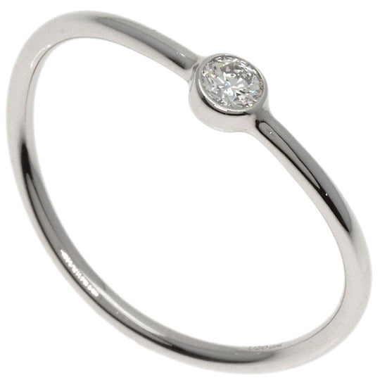 TIFFANY&Co. Ring PT950 Silver Wave Single Row 1P Diamond