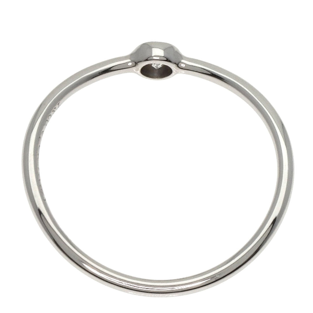 TIFFANY&Co. Ring PT950 Silver Wave Single Row 1P Diamond