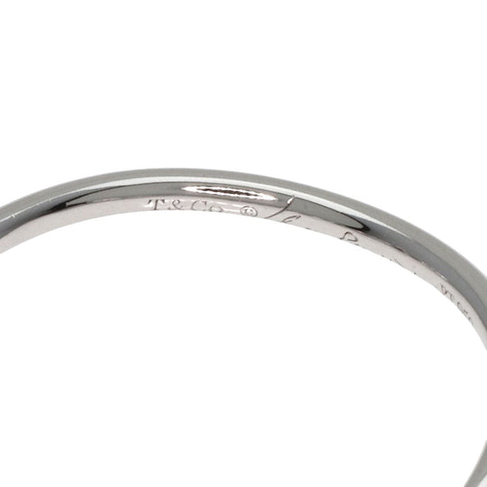 TIFFANY&Co. Ring PT950 Silver Wave Single Row 1P Diamond