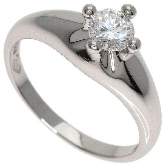 BVLGARI Ring PT950 Silver Corona Diamond