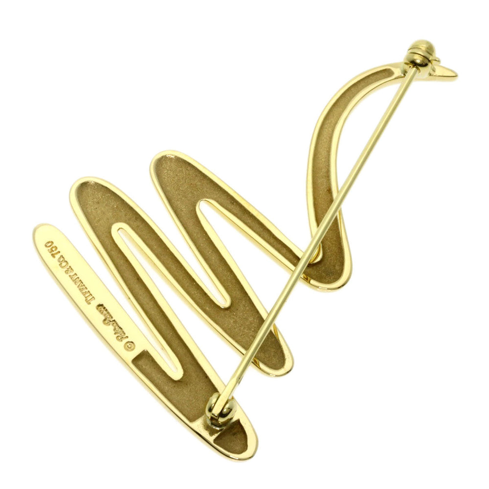TIFFANY&Co. Brooch 18K Yellow Gold gold Scribble Women Used Authentic