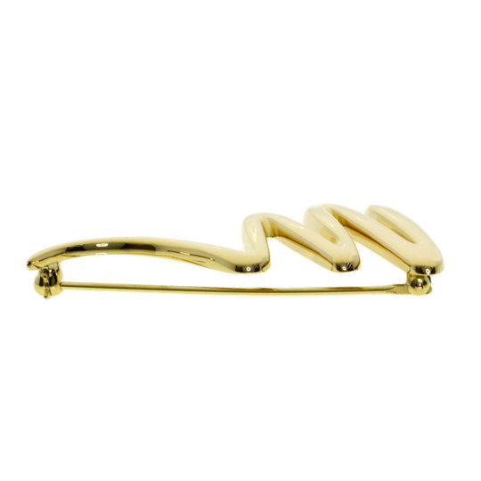 TIFFANY&Co. Brooch 18K Yellow Gold gold Scribble Women Used Authentic
