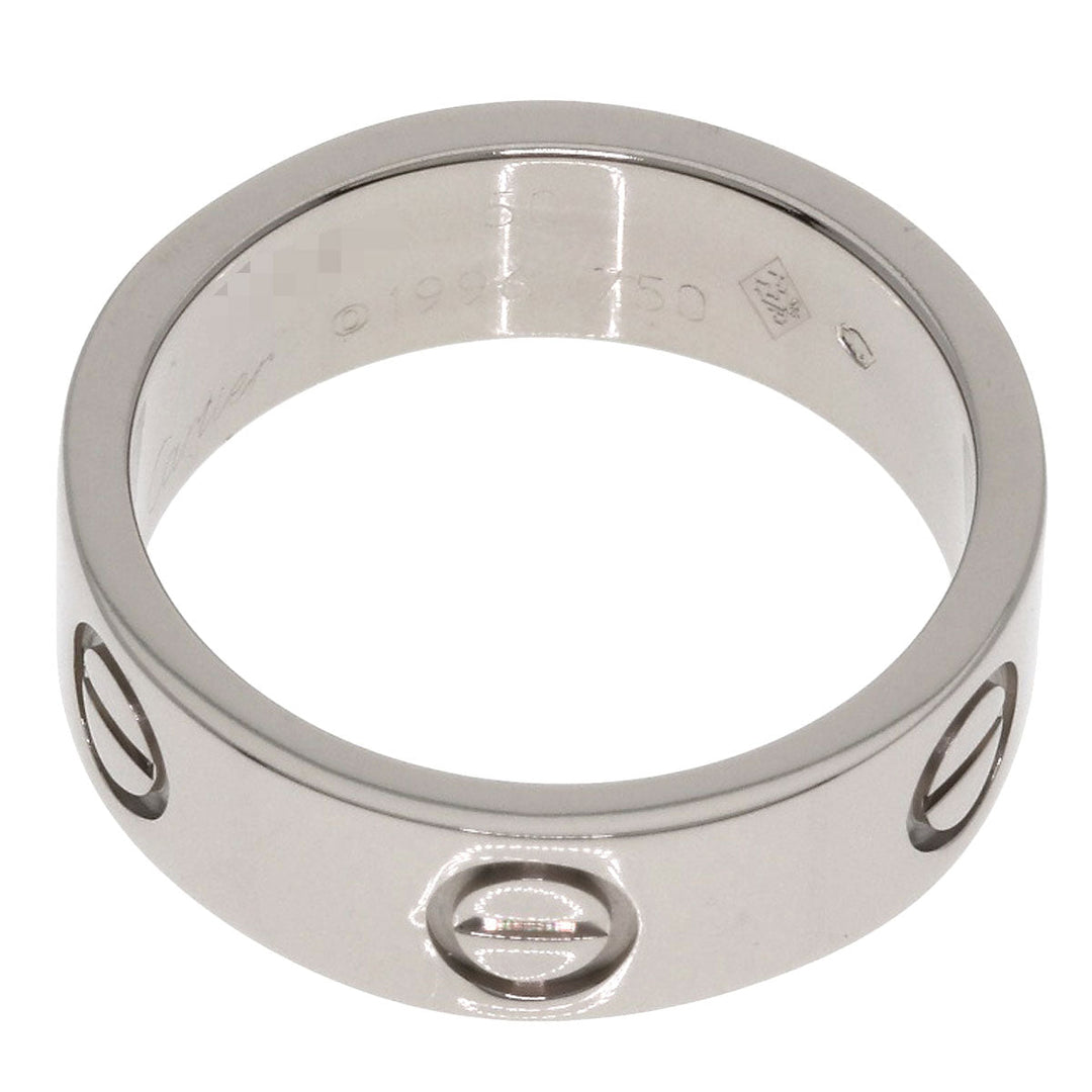 CARTIER Ring K18WG Silver Love Ring #50
