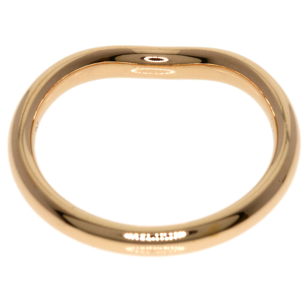 TIFFANY&Co. Ring 18K Pink Gold gold Curved Band Diamond Women Used Authentic