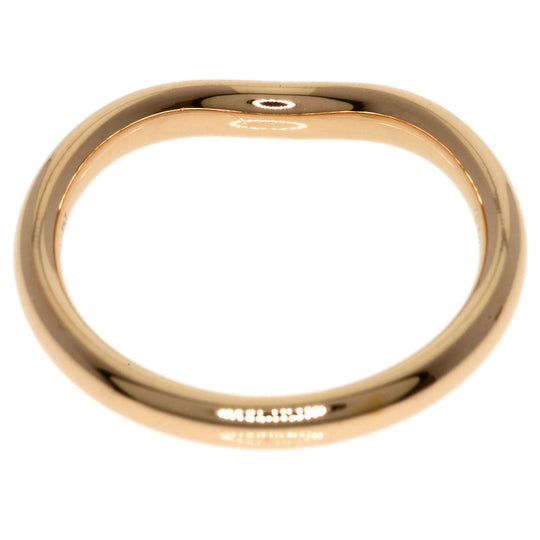 TIFFANY&Co. Ring 18K Pink Gold gold Curved Band Diamond Women Used Authentic
