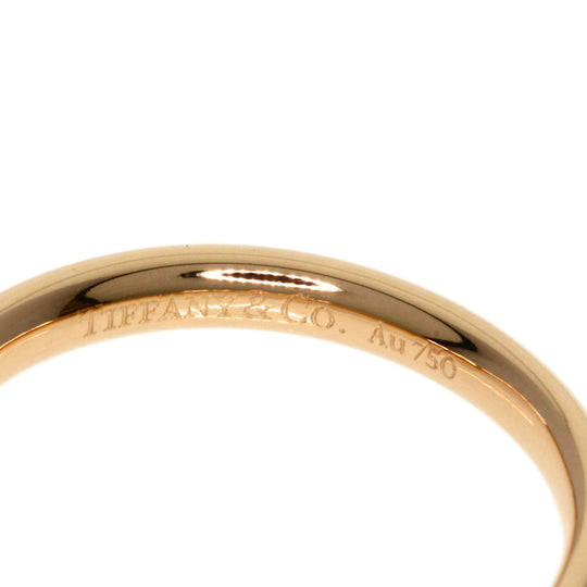 TIFFANY&Co. Ring 18K Pink Gold gold Curved Band Diamond Women Used Authentic