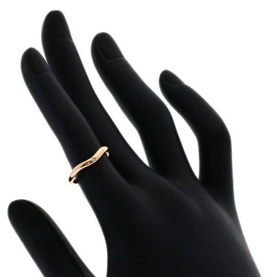 TIFFANY&Co. Ring 18K Pink Gold gold Curved Band Diamond Women Used Authentic