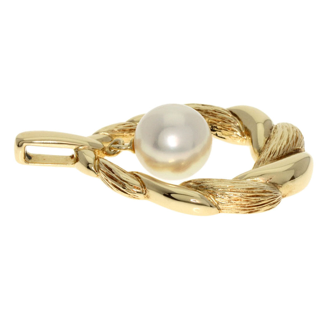 MIKIMOTO Pendant top K14YG gold Akoya Pearl Pearl TOP Women Used Authentic