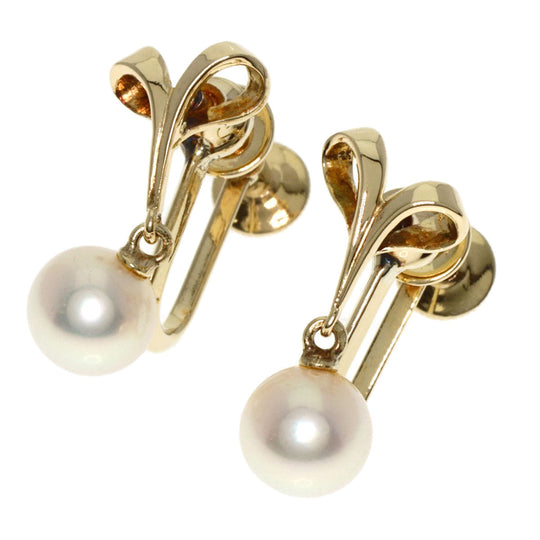 MIKIMOTO Earring K14YG gold Akoya pearl Pearl