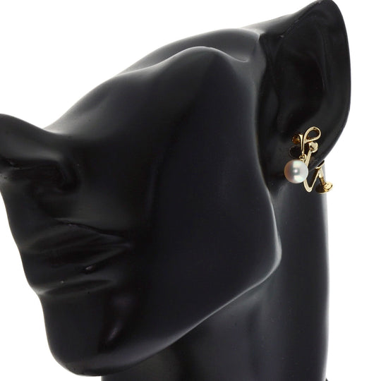 MIKIMOTO Earring K14YG gold Akoya pearl Pearl