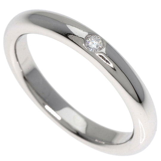 TIFFANY&Co. Ring PT950 Silver Stacking Band 1P Diamond