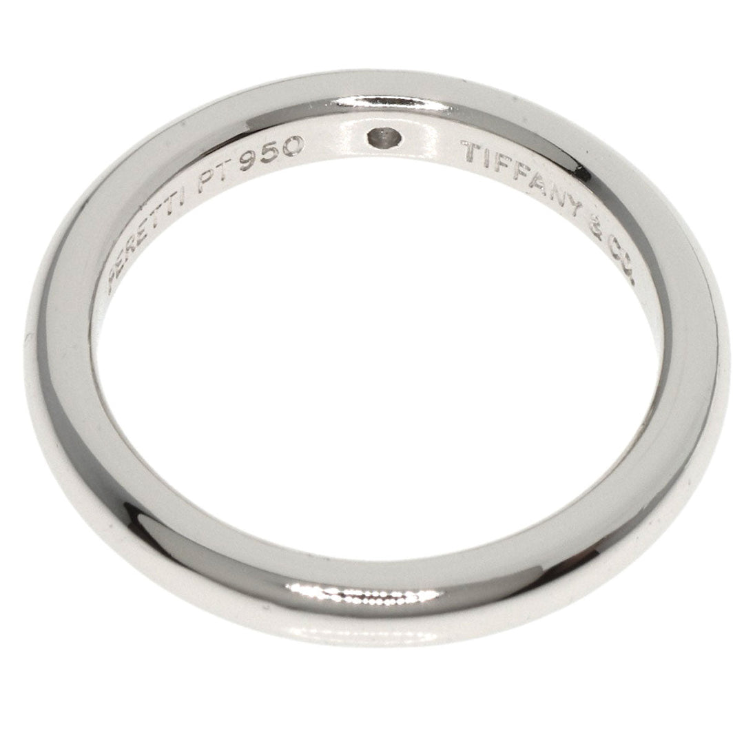 TIFFANY&Co. Ring PT950 Silver Stacking Band 1P Diamond