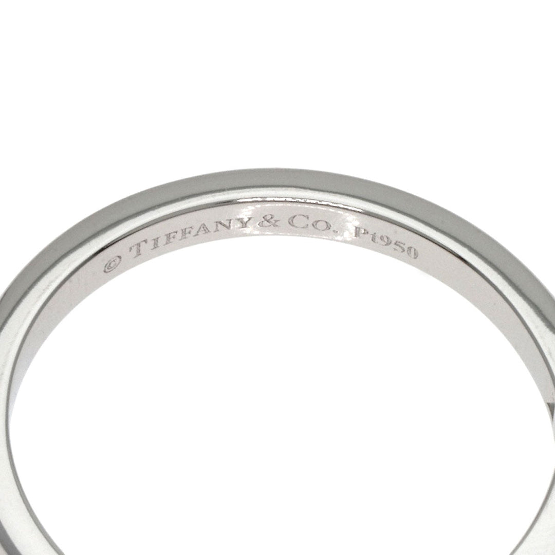 TIFFANY&Co. Ring PT950 Silver Forever Wedding 3P Diamond Women Used Authentic