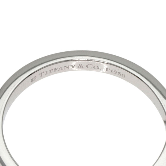 TIFFANY&Co. Ring PT950 Silver Forever Wedding 3P Diamond Women Used Authentic