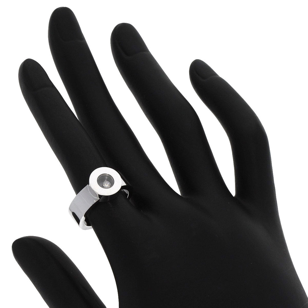 Chopard Ring K18WG Silver Happy Diamond Circle