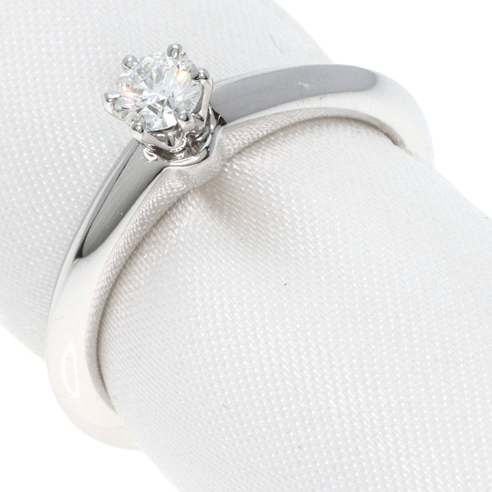 TIFFANY&Co. Ring PT950 Silver Solitaire diamond Women Used Authentic