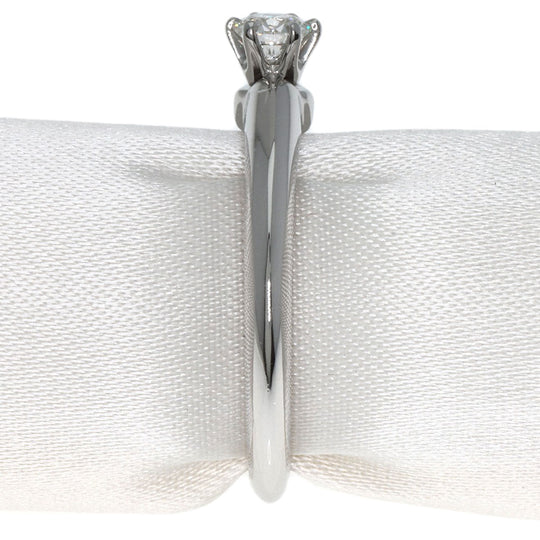 TIFFANY&Co. Ring PT950 Silver Solitaire diamond Women Used Authentic