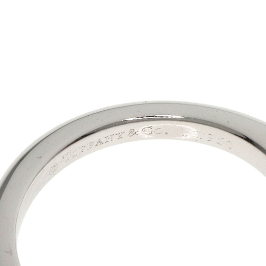 TIFFANY&Co. Ring PT950 Silver Solitaire diamond Women Used Authentic