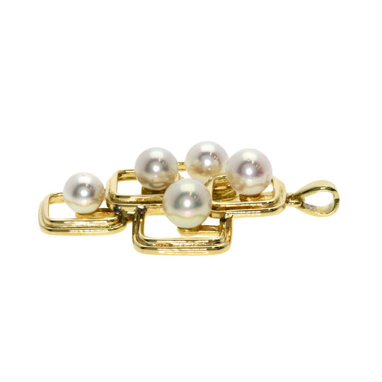 MIKIMOTO Pendant top K14YG gold Akoya pearl Pearl
