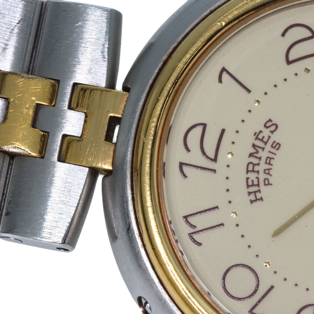 HERMES Watches Quartz Stainless Steel , SSxGP gold profile cream dial mens Used Authentic