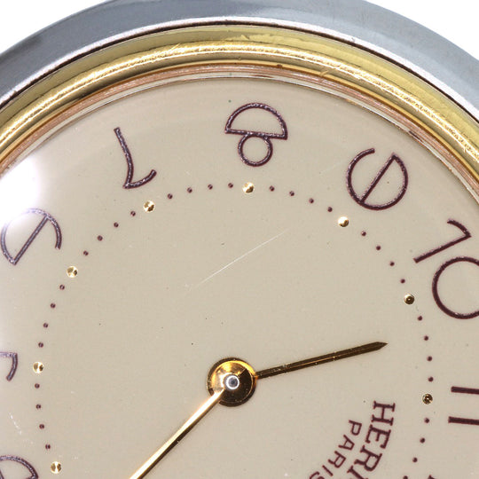 HERMES Watches Quartz Stainless Steel , SSxGP gold profile cream dial mens Used Authentic