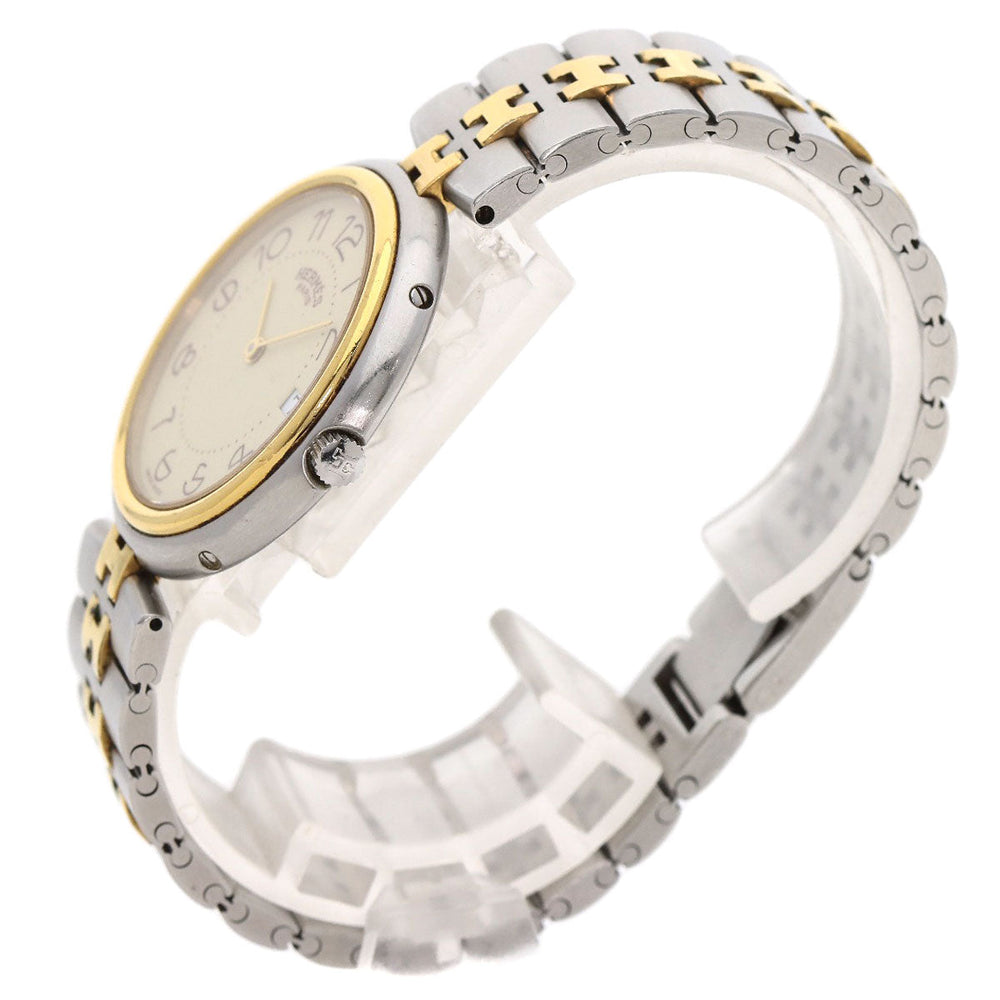 HERMES Watches Quartz Stainless Steel , SSxGP gold profile cream dial mens Used Authentic