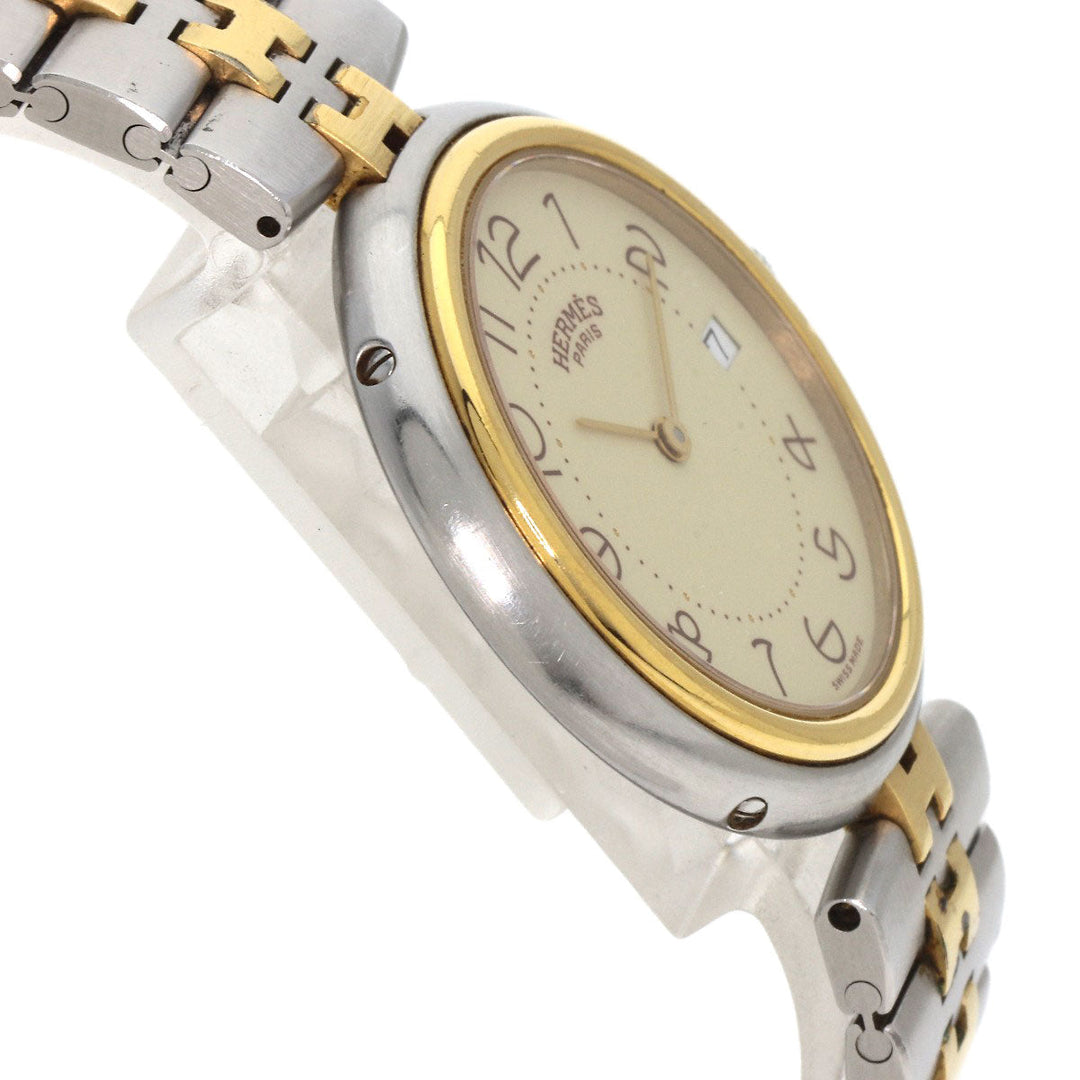 HERMES Watches Quartz Stainless Steel , SSxGP gold profile cream dial mens Used Authentic