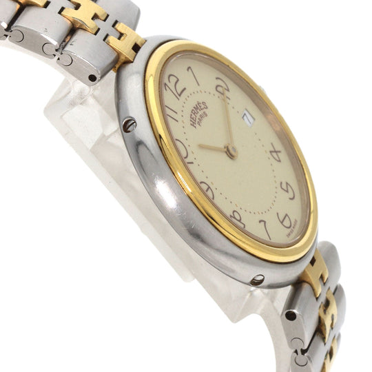 HERMES Watches Quartz Stainless Steel , SSxGP gold profile cream dial mens Used Authentic