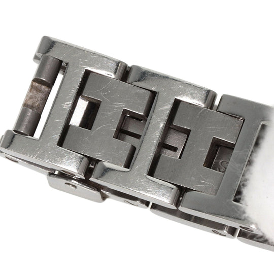 HERMES Watches Quartz CL4.210 Stainless Steel , Stainless Steel Silver Clipper white dial Women Used Authentic