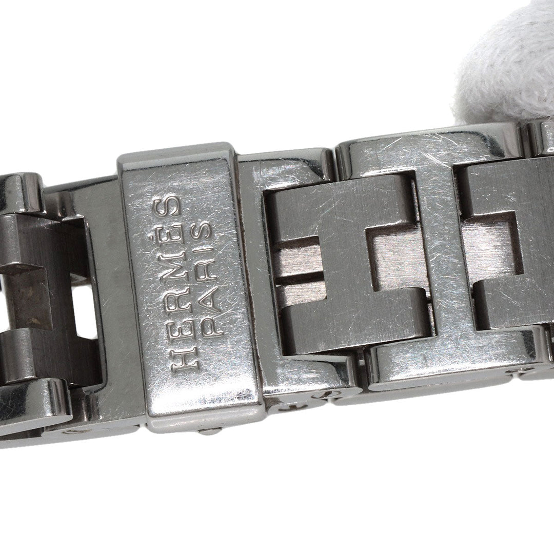 HERMES Watches Quartz CL4.210 Stainless Steel , Stainless Steel Silver Clipper white dial Women Used Authentic