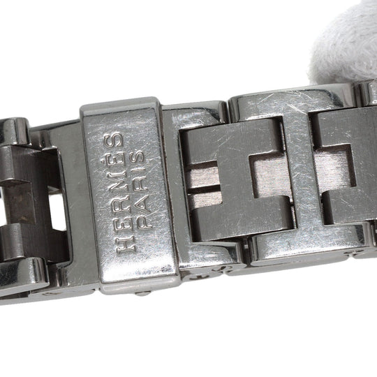 HERMES Watches Quartz CL4.210 Stainless Steel , Stainless Steel Silver Clipper white dial Women Used Authentic