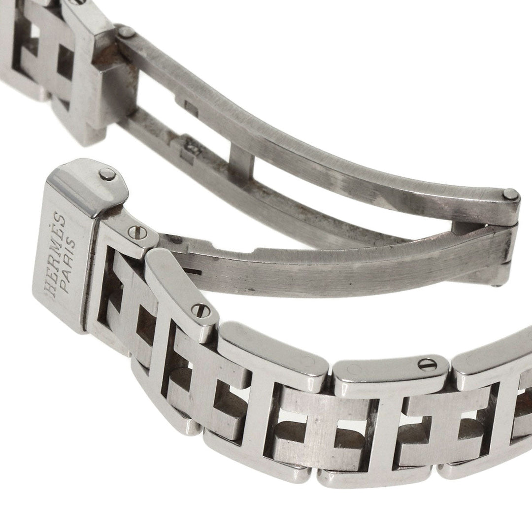 HERMES Watches Quartz CL4.210 Stainless Steel , Stainless Steel Silver Clipper white dial Women Used Authentic
