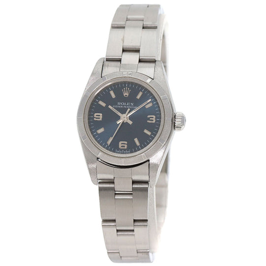 ROLEX Watches Mechanical Automatic 76030 Stainless Steel , Stainless Steel Silver Oyster perpetual blue dial Women Used Authentic