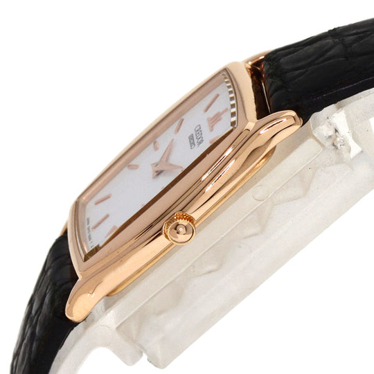 SEIKO Watches Quartz 5A70-3B10 K18PG, leather gold CREDOR white dial Women Used Authentic