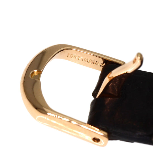 SEIKO Watches Quartz 5A70-3B10 K18PG, leather gold CREDOR white dial Women Used Authentic