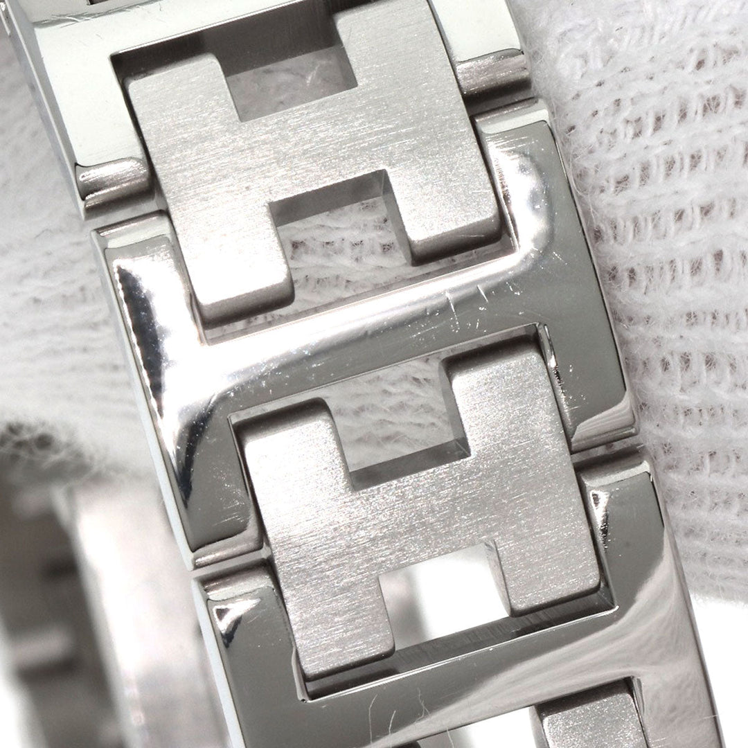 HERMES Watches Quartz CL4.210 Stainless Steel , Stainless Steel Silver Clipper white dial Women Used Authentic