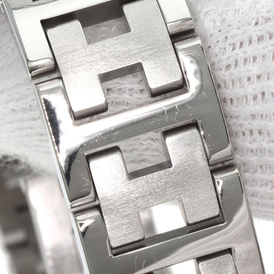 HERMES Watches Quartz CL4.210 Stainless Steel , Stainless Steel Silver Clipper white dial Women Used Authentic